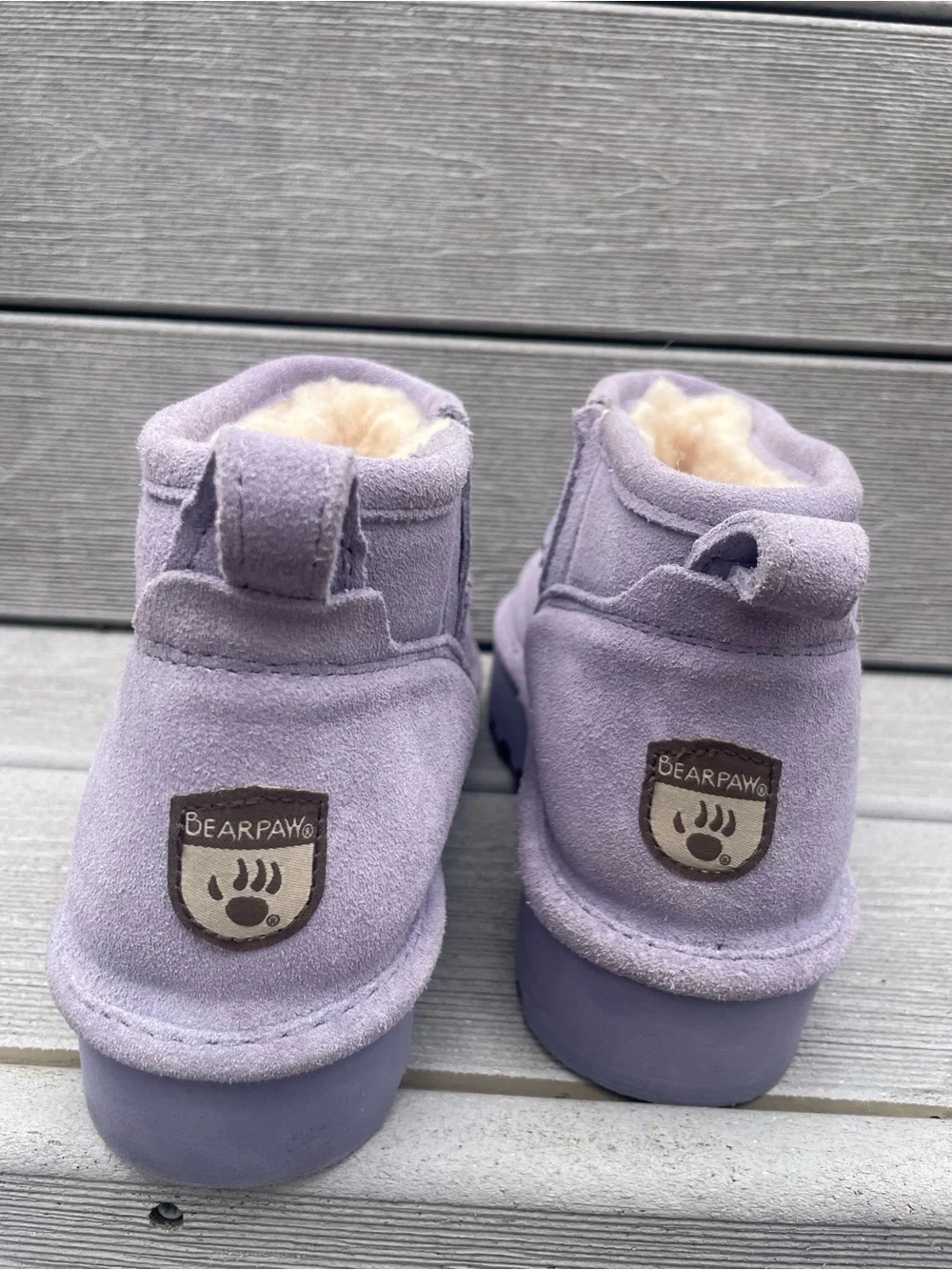 Share Bearpaw Retro Kids Shorty Boots Big Kid sz 4 Persian Violet purple NEW
